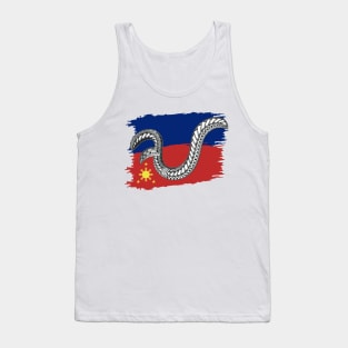 Philippine Flag Tribal line Art / Baybayin Letter A Tank Top